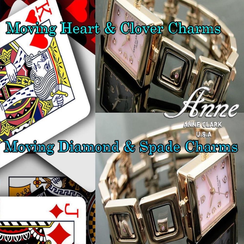 ANNE CLARK Watch 1030 Natural Natural Moving Stone Bracelet Gold Women's Series Mother-of-Pearl Dial, Diamonds, Skin-Friendly All-Stainless Material,