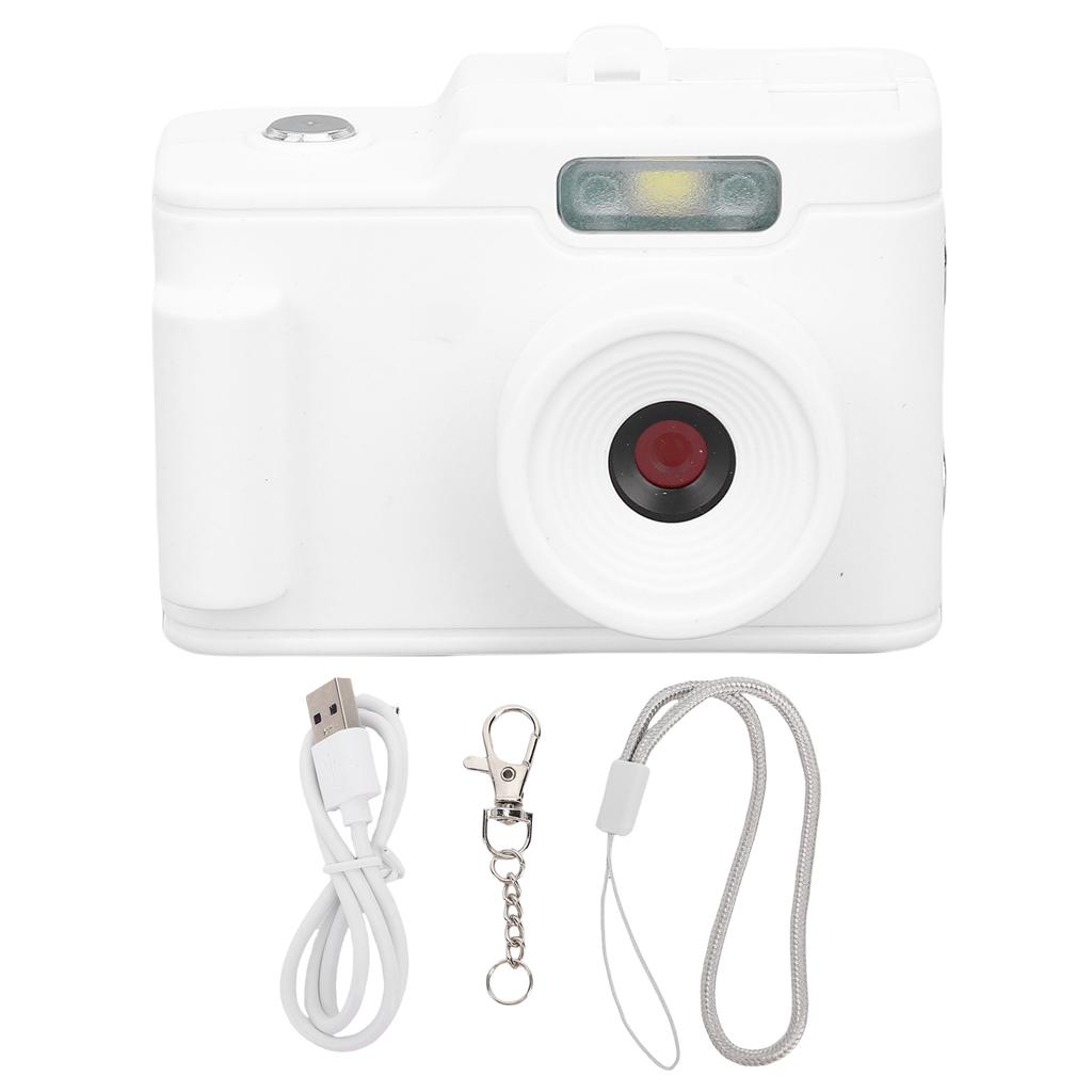 Digital Video Camera 1MP 720P HD 4X Digital Zoom Type C Retro Keychain Camera for Teens Students