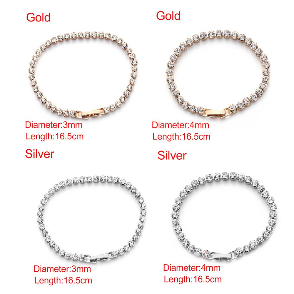 1Pc Crystal Rhinestone Jewelry Gold/Silver Color Bracelet Chain Women Bridesmaid Girls Wedding Party Hot Sale Gift Cuff Bracele