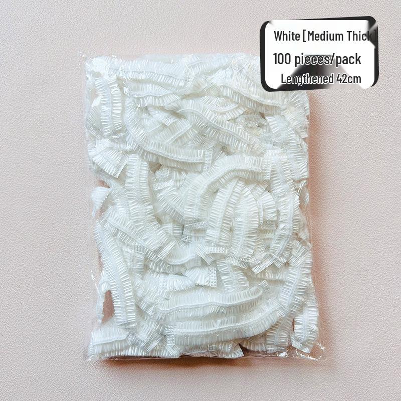 Hochdruck Einweg-Duschhaube - Transparent gestreiftes dickes PE-Plastik für Salon- & Hotelgebrauch