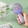 Mini-Handventilator, tragbarer, wiederaufladbarer USB-Ventilator mit LED, schlichtes Design, Geschenk