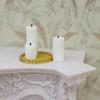 Hot Sale 4Pcs Home Ornament 1:12 Dollhouse Mini White Candle Miniature Tray Set Playhouse Toys Christmas Scene Decoration