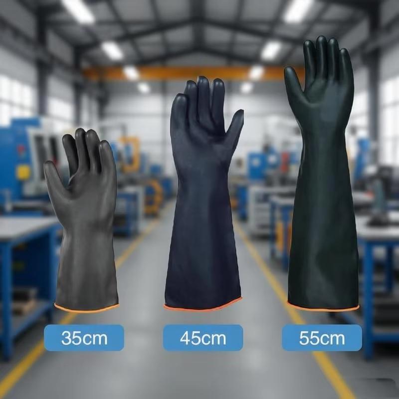 35-55cm Heavy-Duty Waterproof Latex Gloves Resistant To Chemical Acid Oil Resistant Family Industry Factory Work Safety Gloves