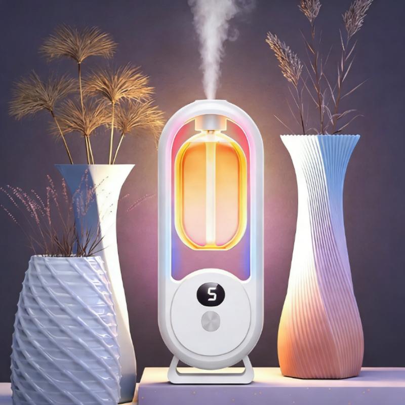 Automatic Fragrance Diffuser USB Powered Essential Oil Diffuser with Spraying & Light Home Fragrance for Living Room Bedroom
