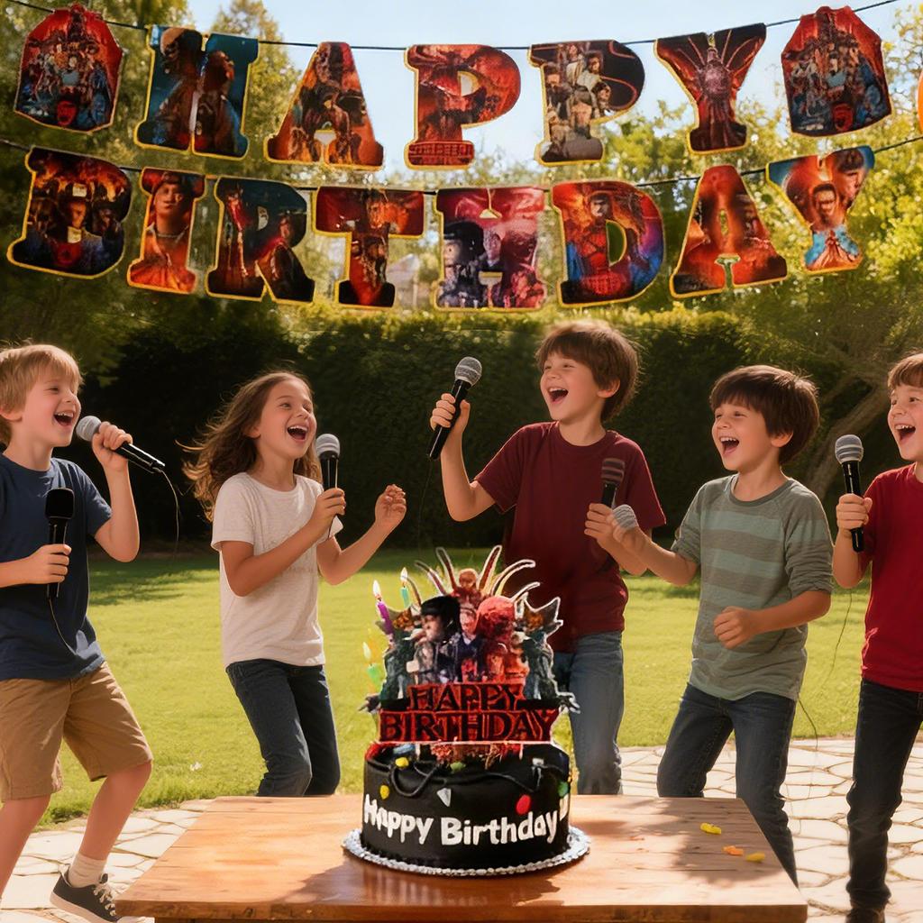 Theme Birthday Party Decoration Birthday Flag Balloons Cake