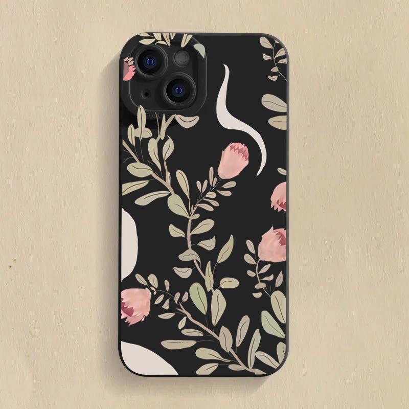Abstract Plants Silicone Soft Phone Case For Xiaomi Mi 14 13 12 12T 13T Pro 11 Lite NE Poco F5 X5 X3 M6 Pro 4G Shockproof Cover