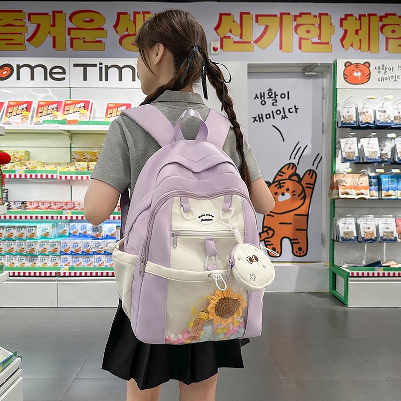 High-value Japanese Pain Bag Ins Style Large-capacity Backpack Junior High and High School Student Class School Bag Large-capacity Backpack Trend