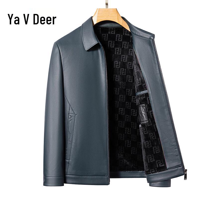 Yalu Men's Autumn/Winter Lapel Leather Jacket