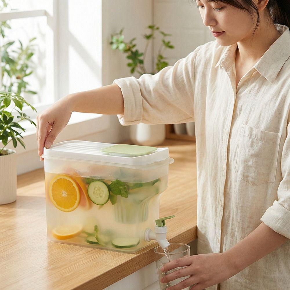 4L Cold Water Kettle Leak-Proof Refrigerator Water Jug Juice Pitcher  Chilled Water