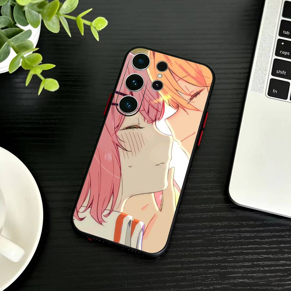 D-Watanare Anime Phone Case For Samsung S26,S25,S24,S23,S22,S21,S20,Ultra,Plus,FE Black Soft Cover