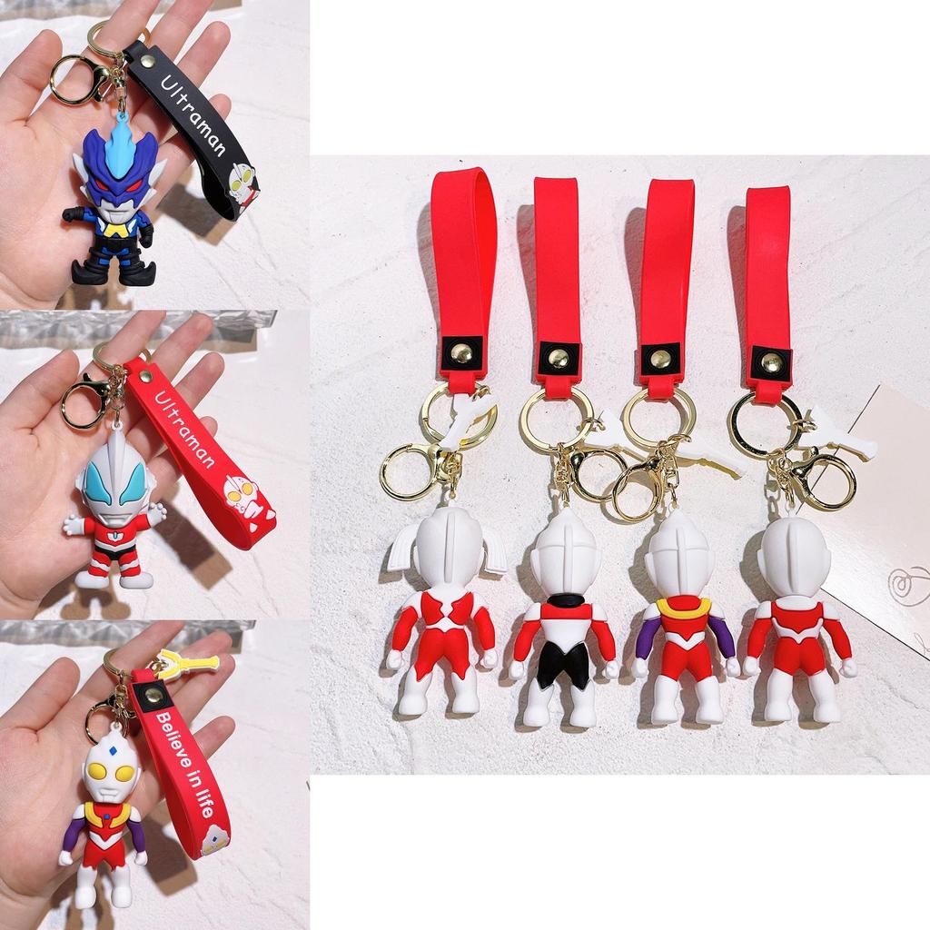 Adorable Ultraman Keychain Silicone Accessories For Backpack And Christmas Tree