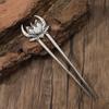 Viking Lotus U-Shaped Hairpin: Retro Norwegian Style Women's Jewelry Accessory