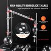 Lab Distillation Kit, 3.3 Boro Lab Glassware Distillation Kit with 24, 40 Joint, 1000ml Essential Oil Distillation Apparatus Kit, 29 Pcs Set of