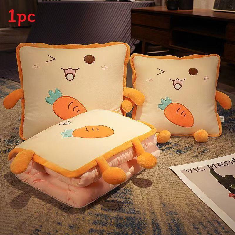 Car Pillow Blanket With Plush Cover For Office Napping Girls Home Car Use