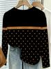 Women's Creative Printed Long-sleeved T-shirt, Breathable, Soft and Comfortable, Suitable for Casual Wear All Year Round