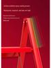 Lightweight Multifunctional Festive Red Three-Step Folding Ladder with High-Grade Anti-Slip Steps for Home Storage.