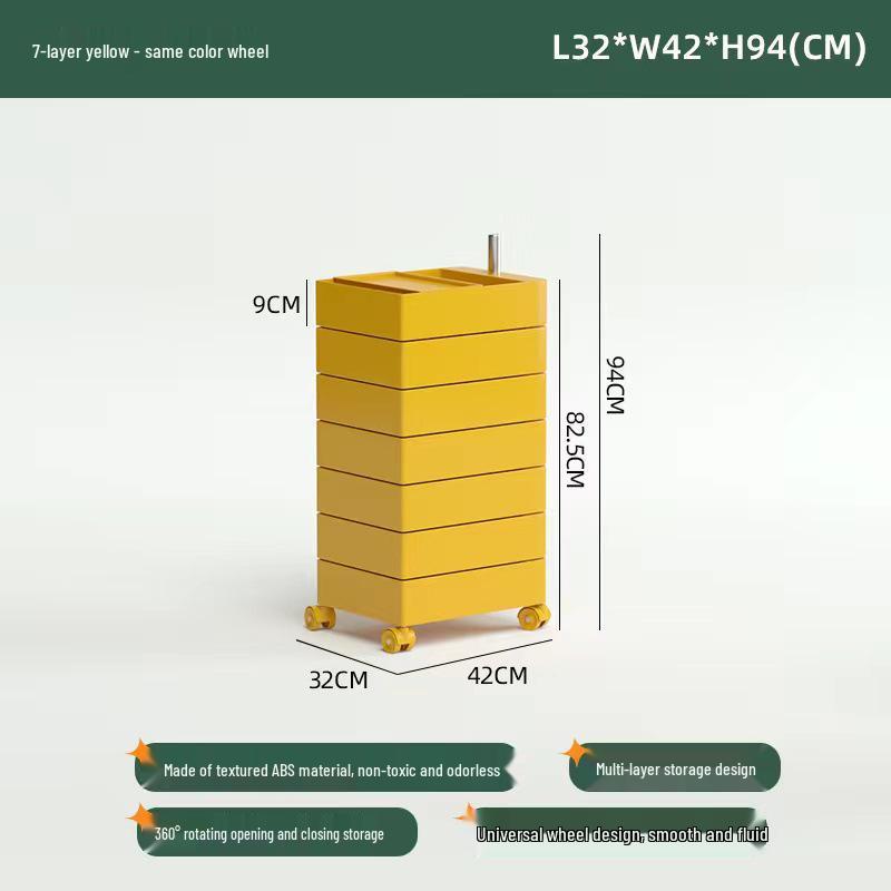 Nordischer rotierender Aufbewahrungsschrank: Verstellbarer Nachttisch & Kosmetik-Organizer