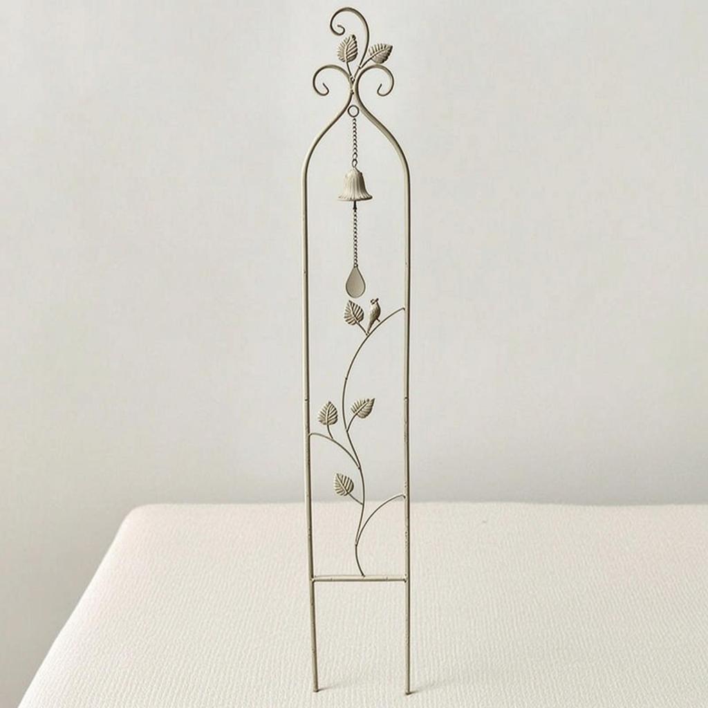 Metal Trellis with Bell Wrought-Iron Look Climbing Plant Support