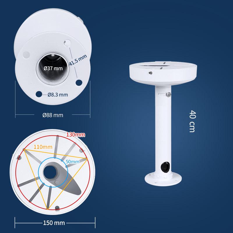 Universal 4.5-inch Aluminum Dome Camera Ceiling Mount for Hikvision/Dahua