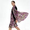 Foulard in Seta Floreale Stile Coreano: Sciarpa da Donna Leggera, Calda e Versatile Autunno/Inverno