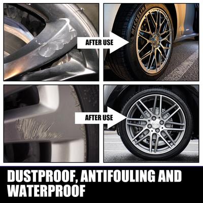 Alloy Wheel Repair Kit for Scratches and Curb Rash 25ml Epoxy Putty Silver Paint Paste Professional DIY Rim Scratch Fix Restorer