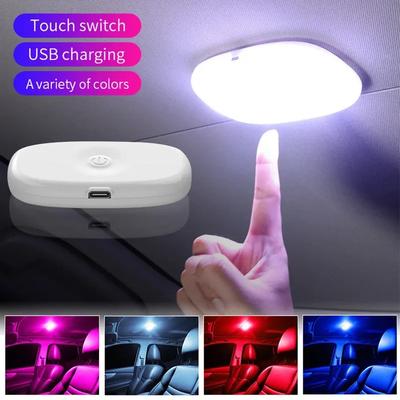 1Pcs LED Touch Light Wall Reading Lamp Magnet Base Car Ceiling Light Ambient Mood Car Interior Trunk Light Inside