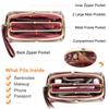 CONTACT'S 2024 Genuine Leather Clutch Bags Kiss Lock Metal Frame Design Female Fashion Bags Phone Pocket Women's Bags Handbags