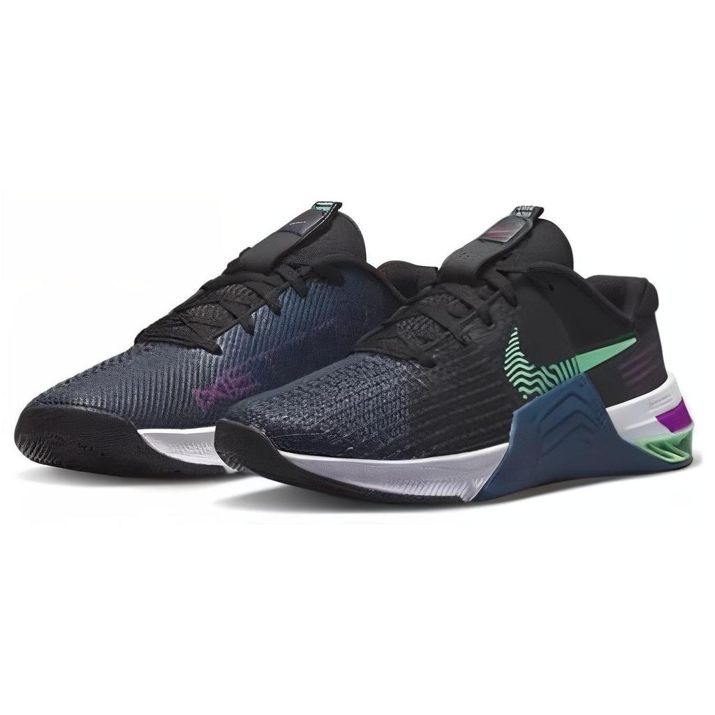 Nike Metcon 8 Black Valerian Blue Women Sneakers Vivid-Purple Green-Glow DO9327-003
