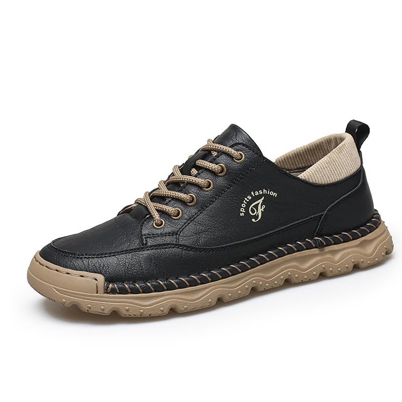 Fashion 2025 New Outdoor Versatile Lace Up Comfortable Sports Casual Leather Shoes Fashionable Men's Breathable Casual Leather Shoes
