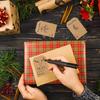 200Pcs Christmas Decorative Sticker 5x7.5cm Adhesive Wrapping Label for Seal Envelope Card Holiday Present Packaging