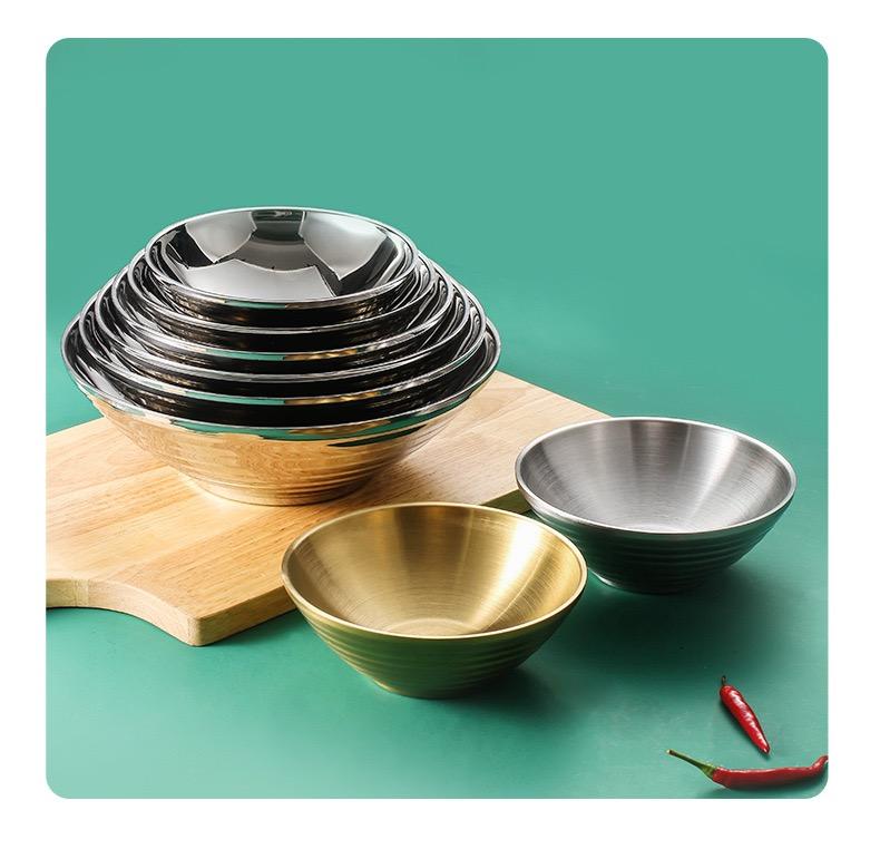 Hot Selling 304 Stainless Steel Large Reusable Japanese Ramen Bowl Titanium Restaurant