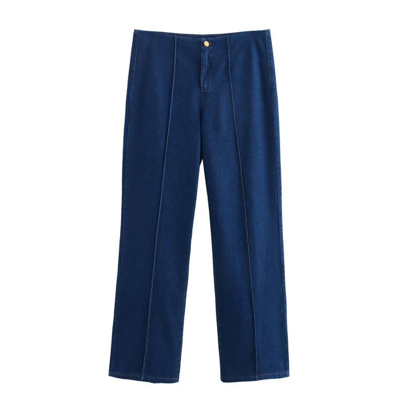 

Европейский и американский ретро уличный женский джинсовый пиджак и брюки прямого кроя L