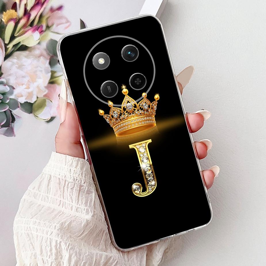Für Honor Magic7 Lite Hülle BRP-NX1 Stilvolle Krone Buchstaben Abdeckung Weiches Silikon Schlanke Handyhülle Für Honor Magic 7 Lite Fundas Coque