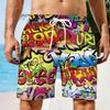 Men 80s 90s Shorts 3D Print Retro and Trendy Short Pants For Men's Beach 80s Shorts Male Summer Hawaiian Board Short Swim Trunks
