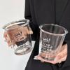 Qiwei English Letter Glass Coffee & Beverage Cup