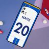 Personalised Football Number Name Case For OPPO A96 A76 A16 A18 A58 A78 A98 A17 A77 A54 A57 S A74 A5 A9 A53 A52 A72 A15 A93
