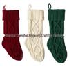 Christmas Striped Knitted Wool Stockings - Elastic Holiday Décor & Gifts for Tree Ornaments & Kindergarten