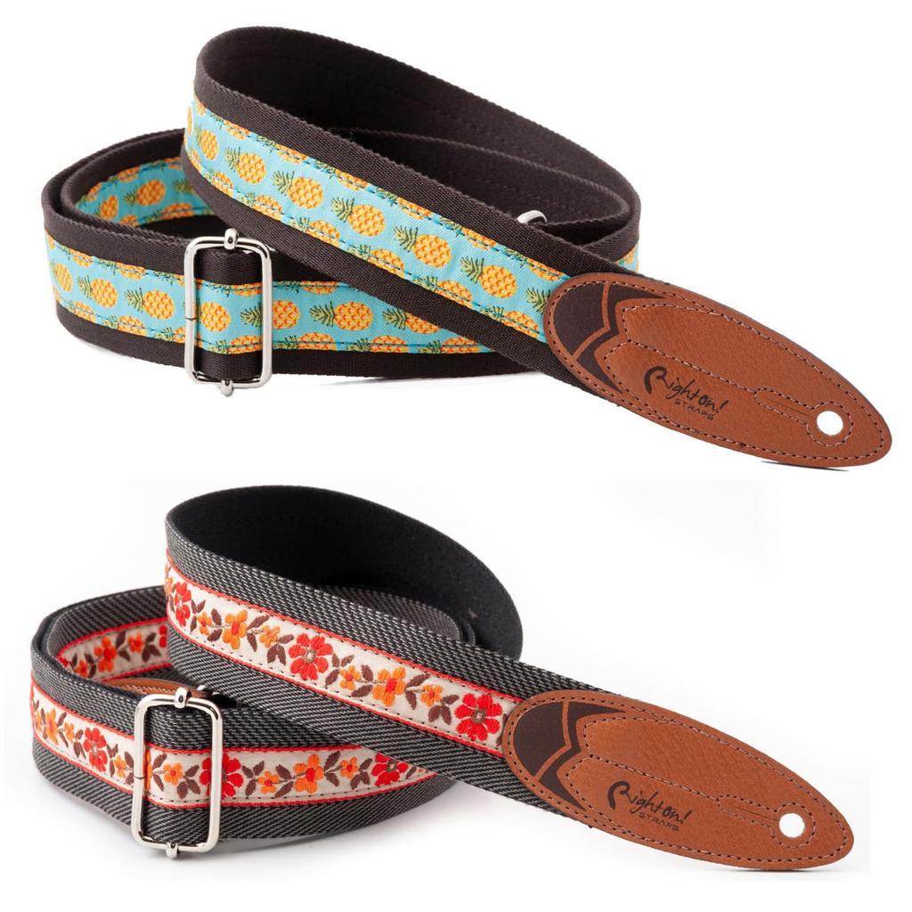 Genau! Gurt Gitarren-/Bassgurt, 1,5 Zoll breit, 35-60 Zoll lang, Surf Malibu Braun [Offizielles Japanisches Produkt]