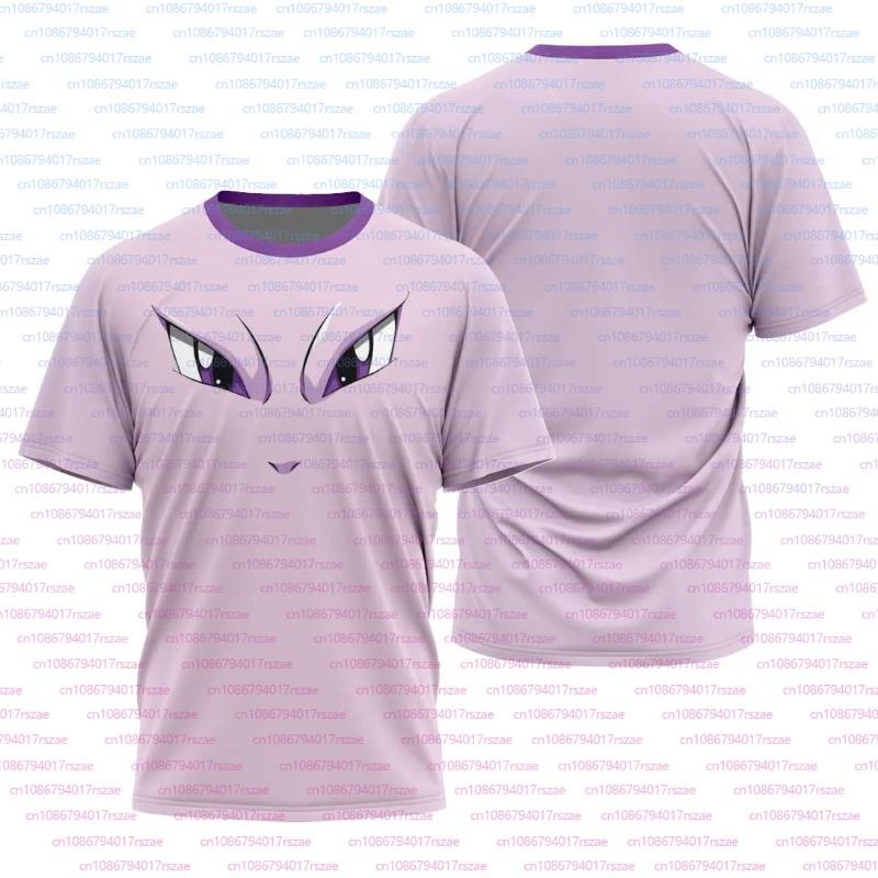 Pokemon Japanese Anime Pikachu Snorlax Boys Short Sleeve T-Shirt Pocket Monster Cartoon  3D Print Summer Men's Breathable Tops
