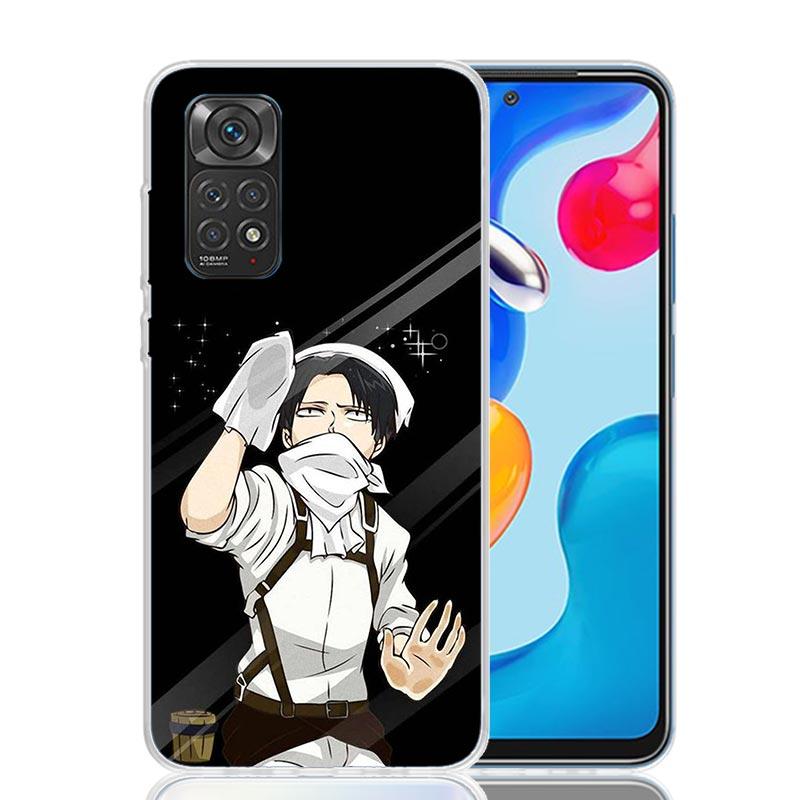 Attack-Titan Levi Phone Case For Xiaomi Redmi Note 15 14 13 12S 12 Pro Plus 11S 11E 11 11T 10S 10 Art Soft Pattern Cover Redmi N