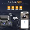 1080P HD dashcam with 360° all-around coverage, featuring four built-in cameras front and rear. Equipped with infrared night vis