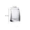 325ml/500ml Cocktailgläser Tassen Transparente Gestreifte Tassen Kreative Haushalts-Mondsichelförmige Tassen Outdoor Camping