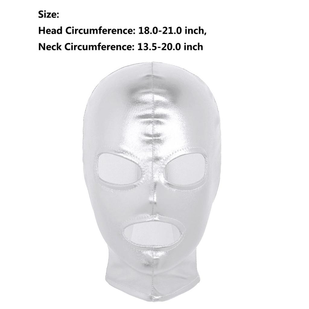 Fashion 3-Hole Latex Full Face Cover Mask Halloween Cosplay Full Face Mask Hood