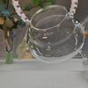 High Borosilicate Glass Teapot, Kung Fu Style Flower Design, Women's Household Kettle, In Stock