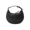 Tory Burch TB-Willa Double T Logo Quilted Leather Crescent Bag Women Shoulder Bag Black 149671-001