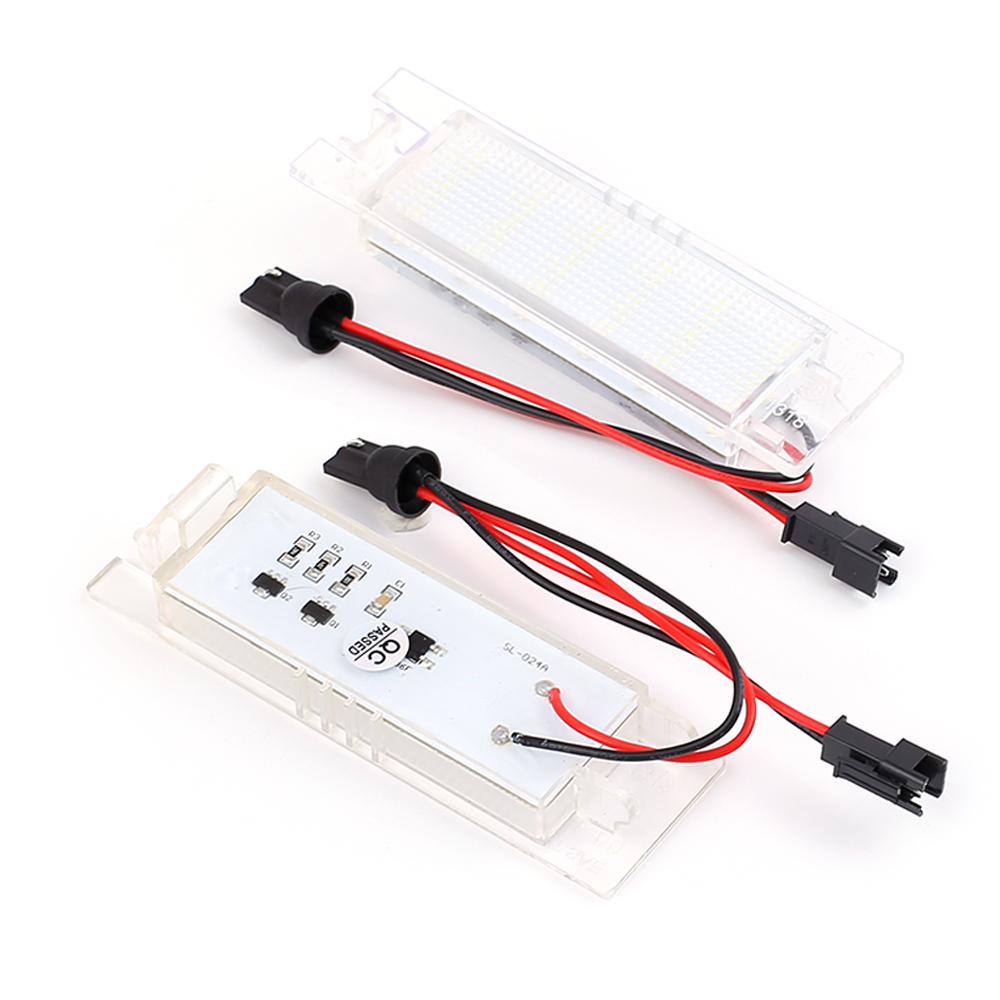 2-teilige fehlerfreie LED-Lizenznummernschild-Lichtlampen für Opel Astra HJK Corsa Zafira Insignia Vectra Meriva Adam oder