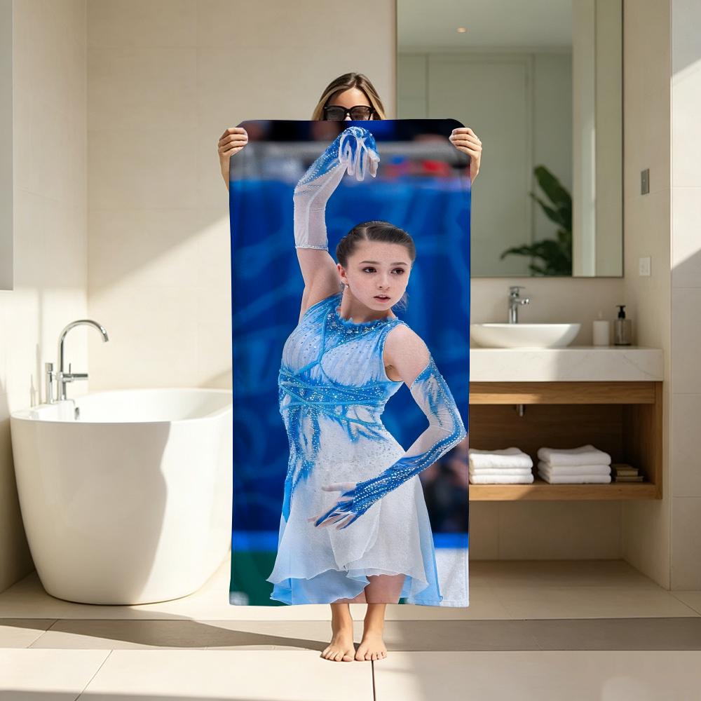 Celebrity K-KamilaS ValievaS Towel ultra-fine fiber quick drying absorbent bath towel, outdoor swimming sports towel