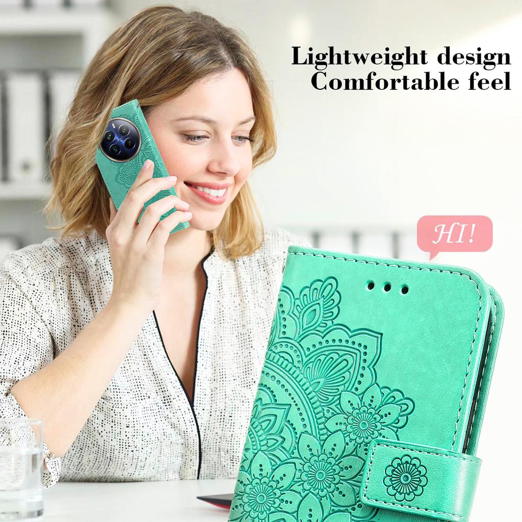 For Realme 12 Pro 5G/12 Pro+ 5G Case Floral Pattern PU Leather Wallet Stand Phone Cover