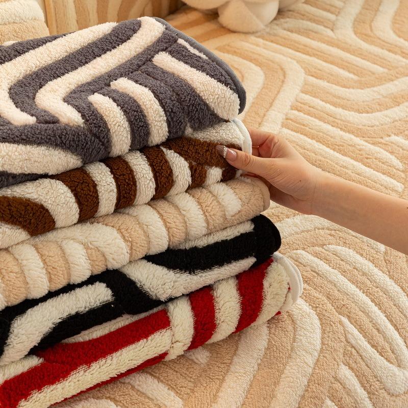 Texture Thick Plush Sofa Cushion Winter New Style Simple Style Dust-Proof Cushion Cover Cloth Sofa Towel Home Couch Decor