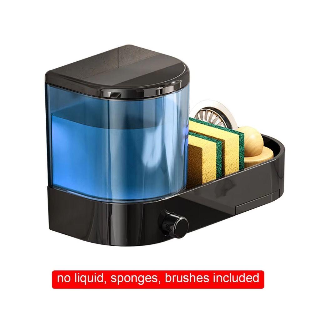 With Drain Tray Wall Mounted Soap Dispenser Large Capacity Hand Sanitizer Container Bathroom